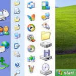 Desktop Icon-Symbole Symbolunterschriften hintergrund transparent darstellen