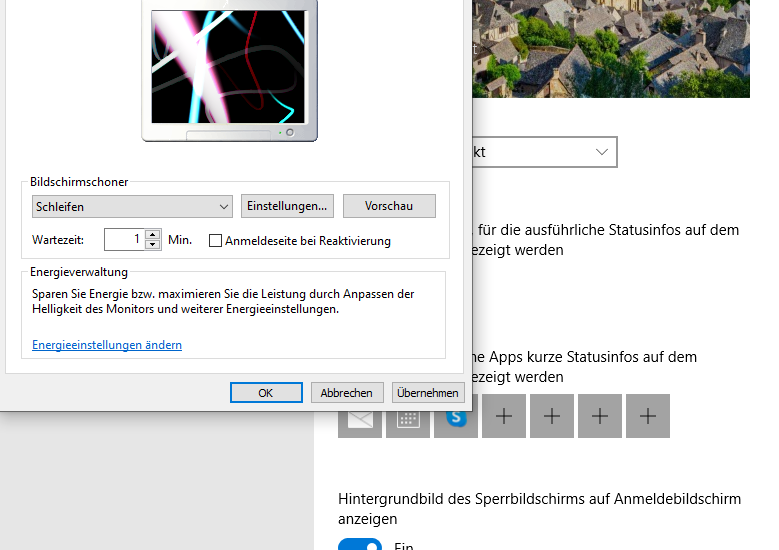 Den Bildschirmschoner in Windows 10 aktivieren