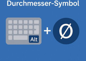 Tastenkombination für Durchmesser-Symbol